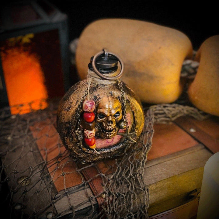 Skull Pirate Rum Flasche aus Harz | Karnz