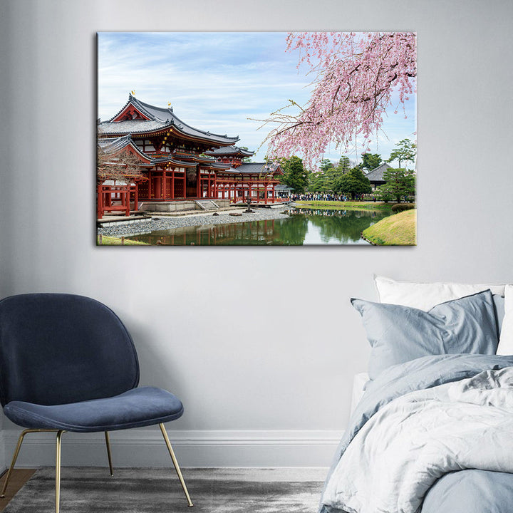 Wunderschöne Kirschblüte - Leinwand Wandkunst Gemälde