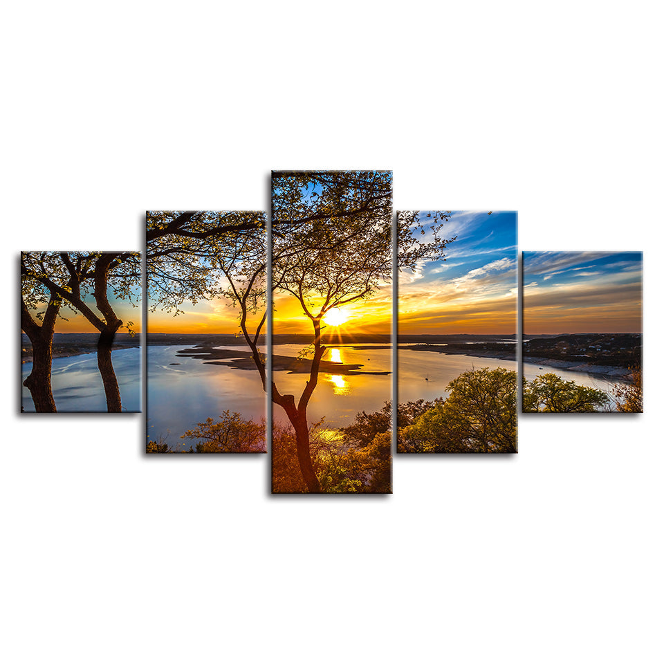 Beruhigende Natur - Leinwand Wandkunst Malerei