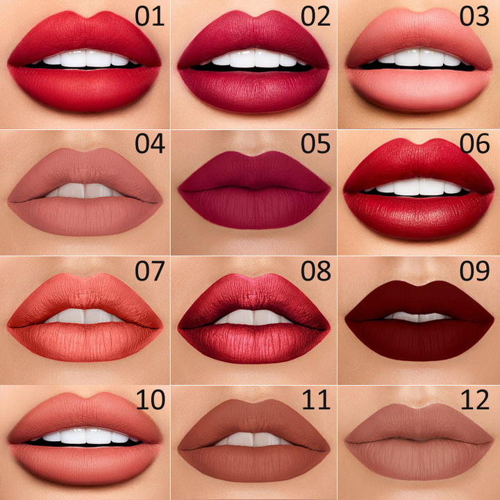 Karnz | 2-in-1 Dual-Lippenstift & Konturenstift | Matte Textur & Long-Lasting Finish | Hochpigmentiert & Wasserfest | 12 Farbvarianten für Präzisions-Makeup