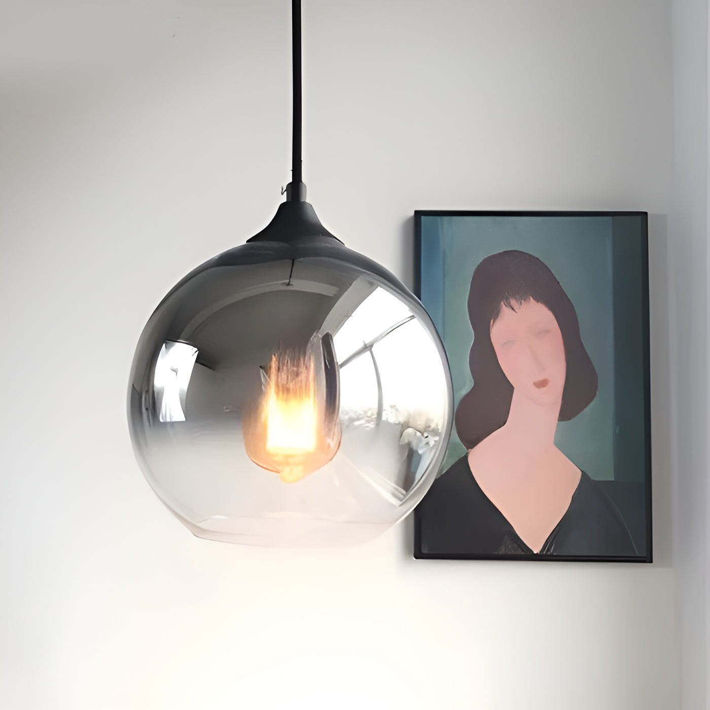 Industrielle Glas-Pendelleuchte mit LED – Modern & Dekorativ | Ideal für Küchen, Esszimmer und Bars