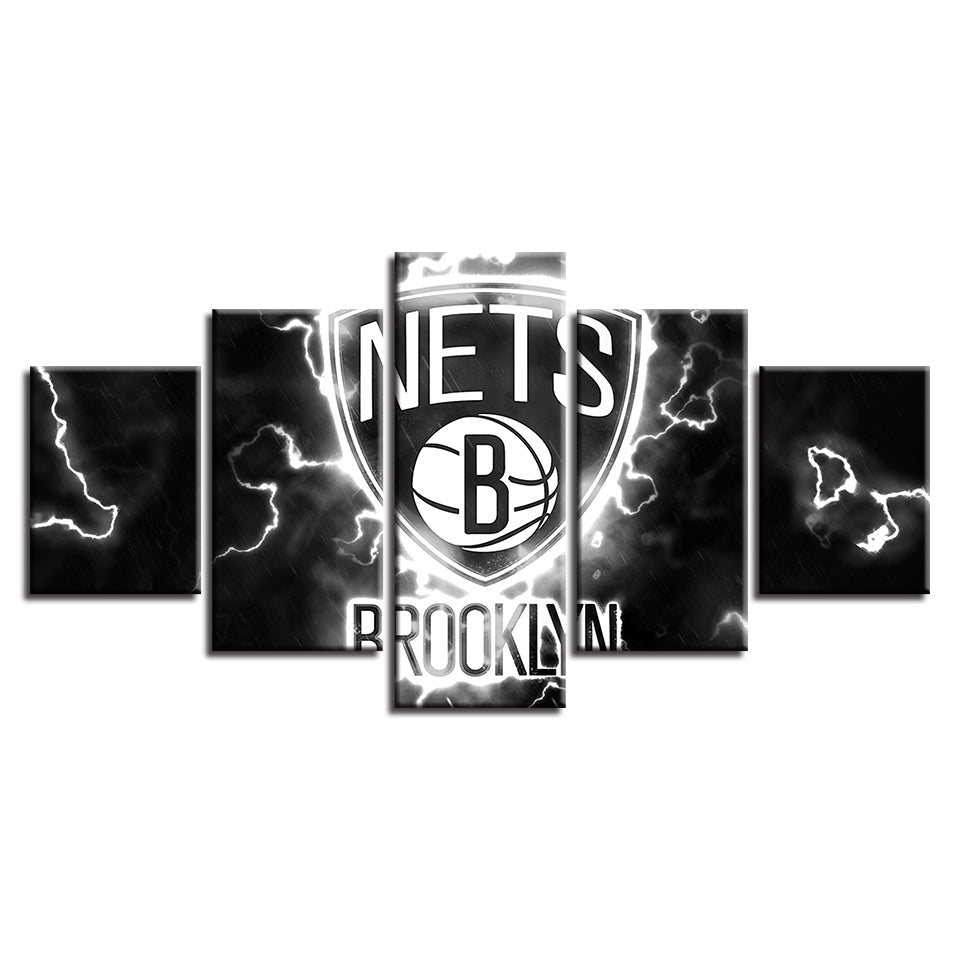Voltaic Brooklyn Nets 5-teiliges Leinwandbild