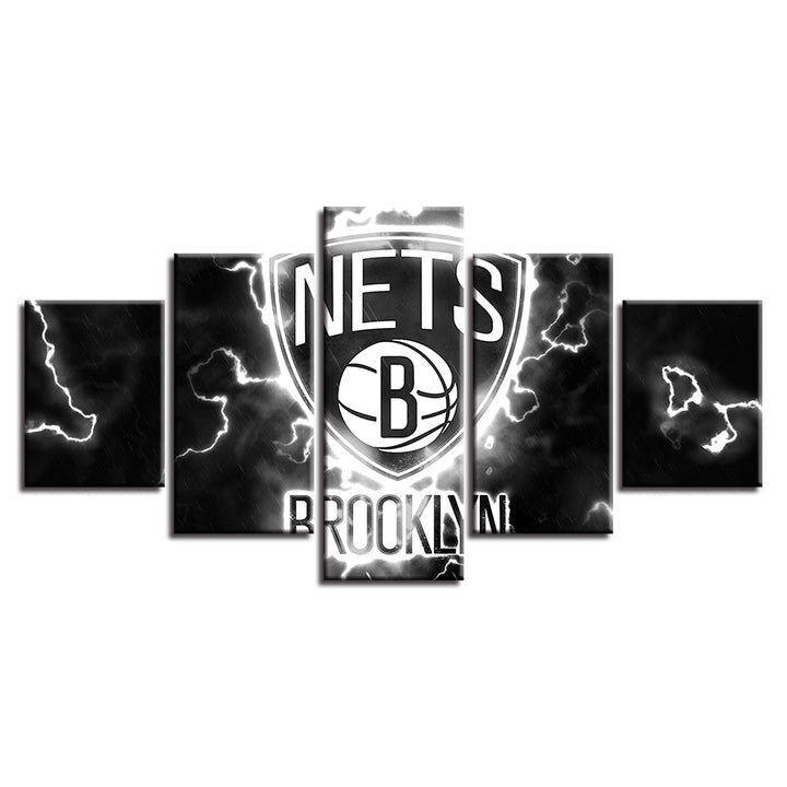 Voltaic Brooklyn Nets 5-teiliges Leinwandbild