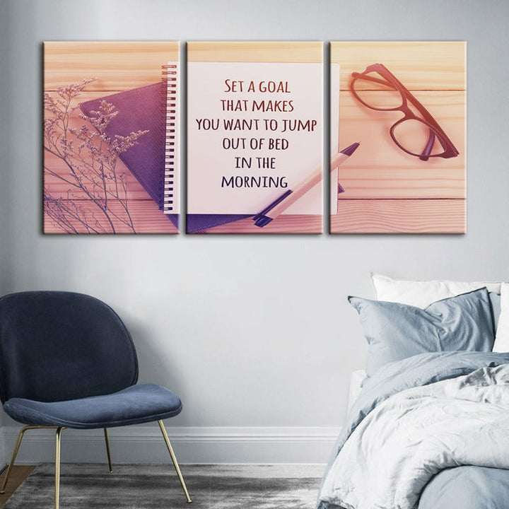 Inspirierende Kunst-Canvas Wandkunst Gemälde 3 Stück