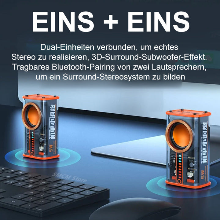 Transparente drahtlose Mecha Bluetooth-Lautsprecher | Karnz