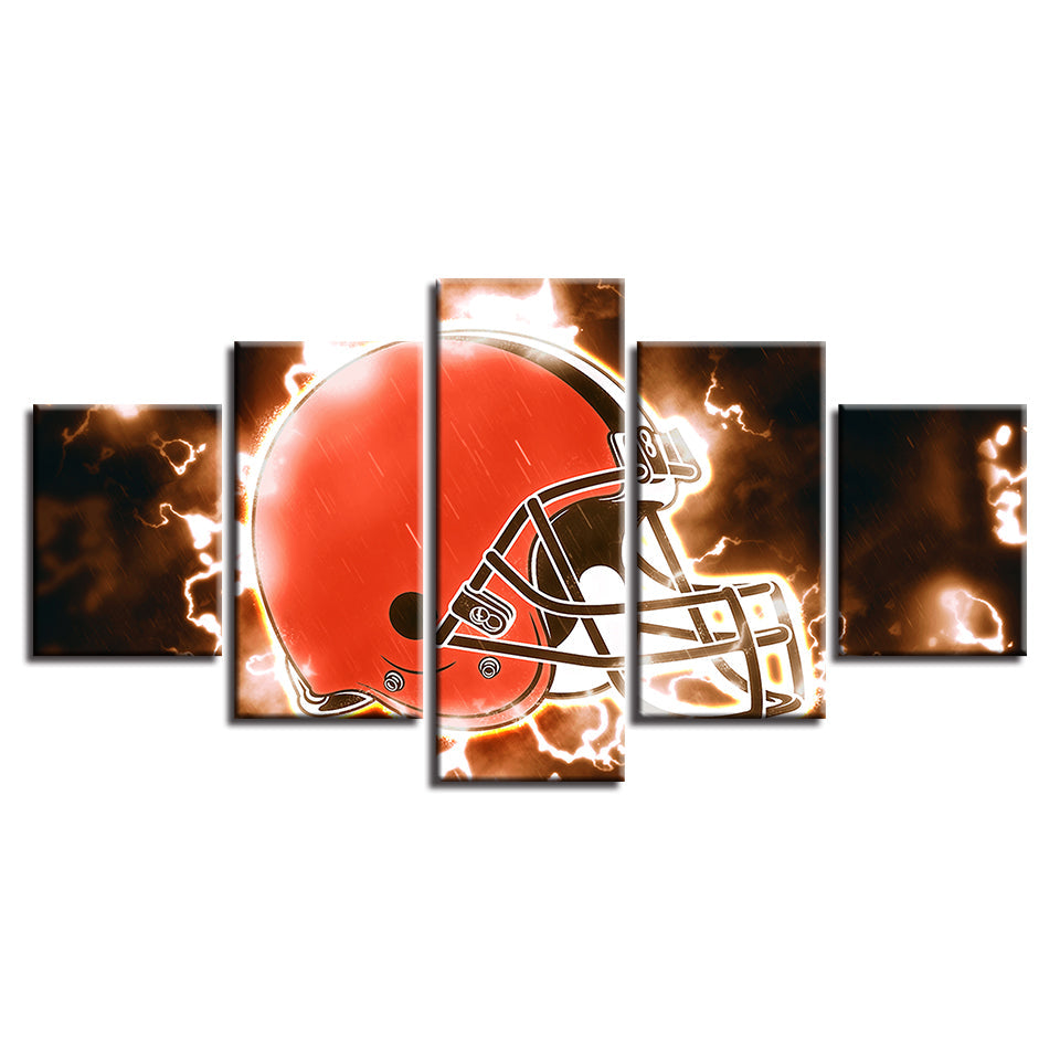 Cleveland Browns 5 Stück - Leinwand Wandkunst Gemälde