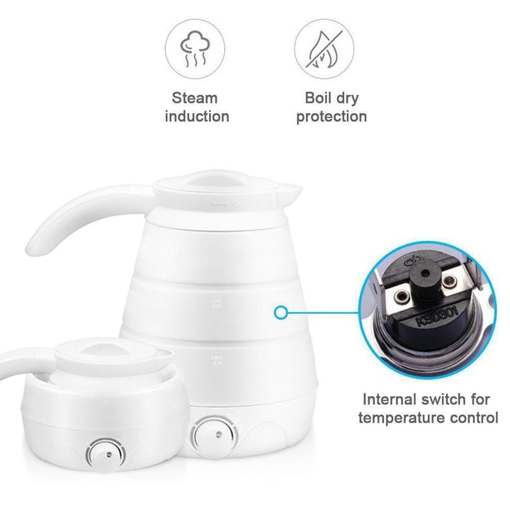 Portabler elektrischer Wasserkocher mit universellem Stecker | Karnz
