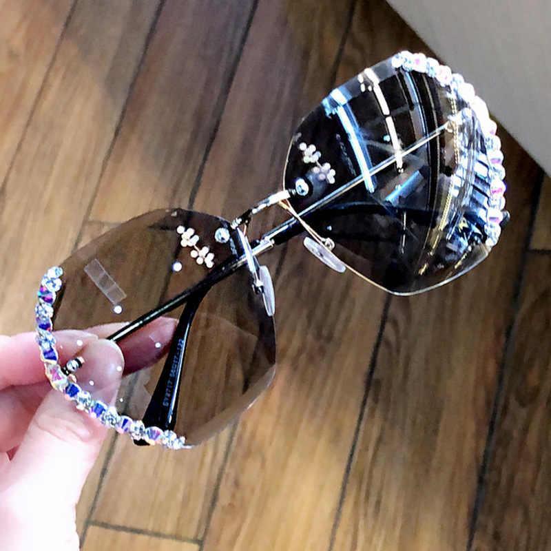 Randlose Sonnenbrille mit Kristall | Karnz