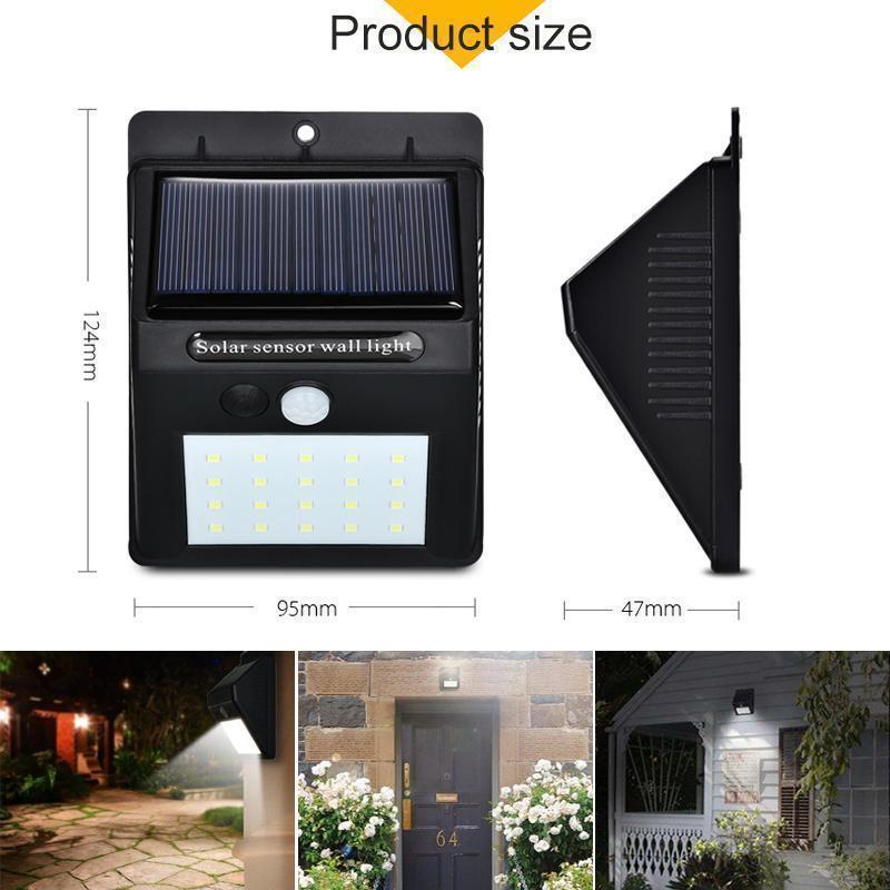 Sandsberg | Solar-LED-Wandleuchte | Bewegungsmelder, Extra Hell