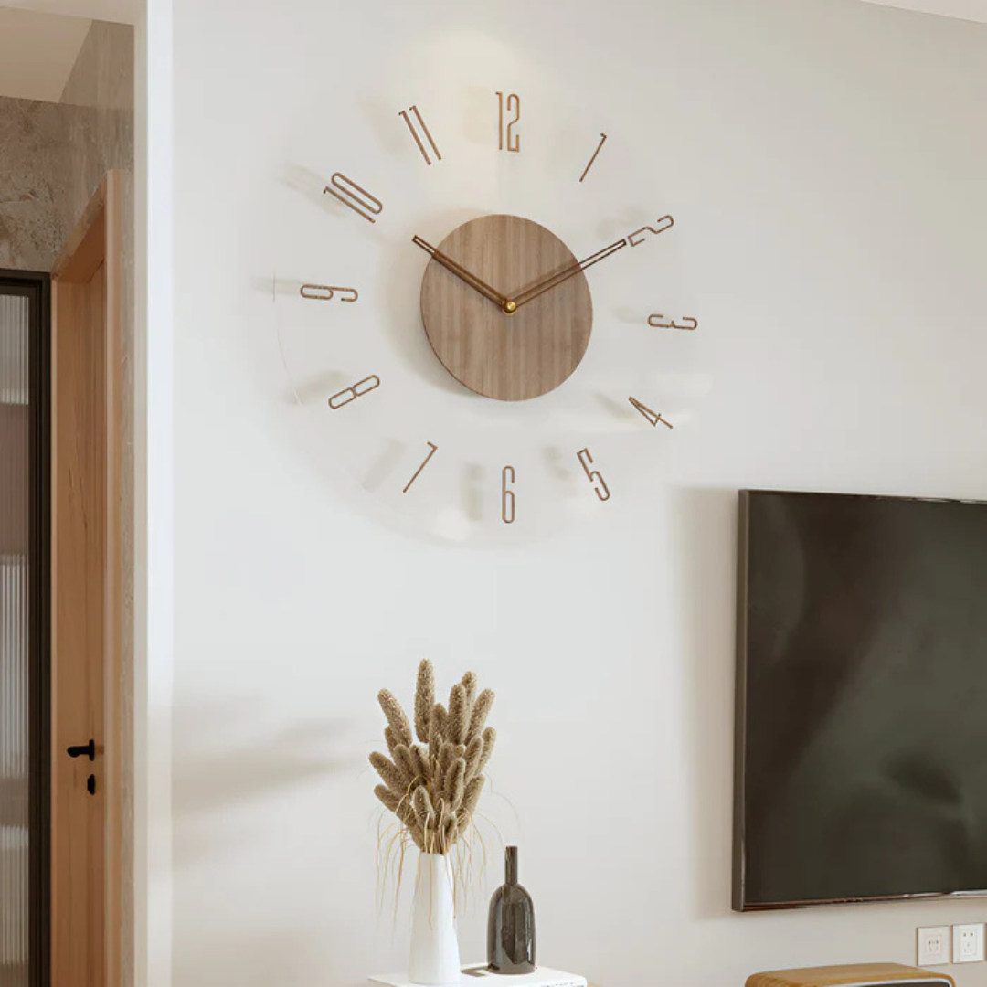 Nock Wanduhr – Stilvolle & Stille Uhr für Wohnzimmer oder Schlafzimmer | Karnz