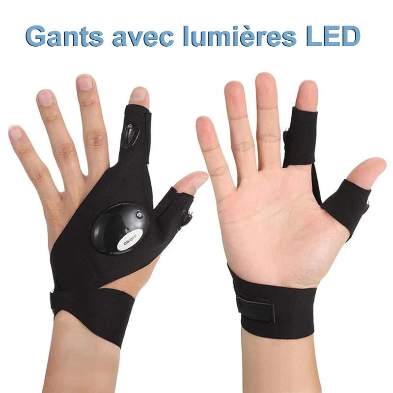 Handschuhe mit wasserdichten LED-Lichtern | Karnz