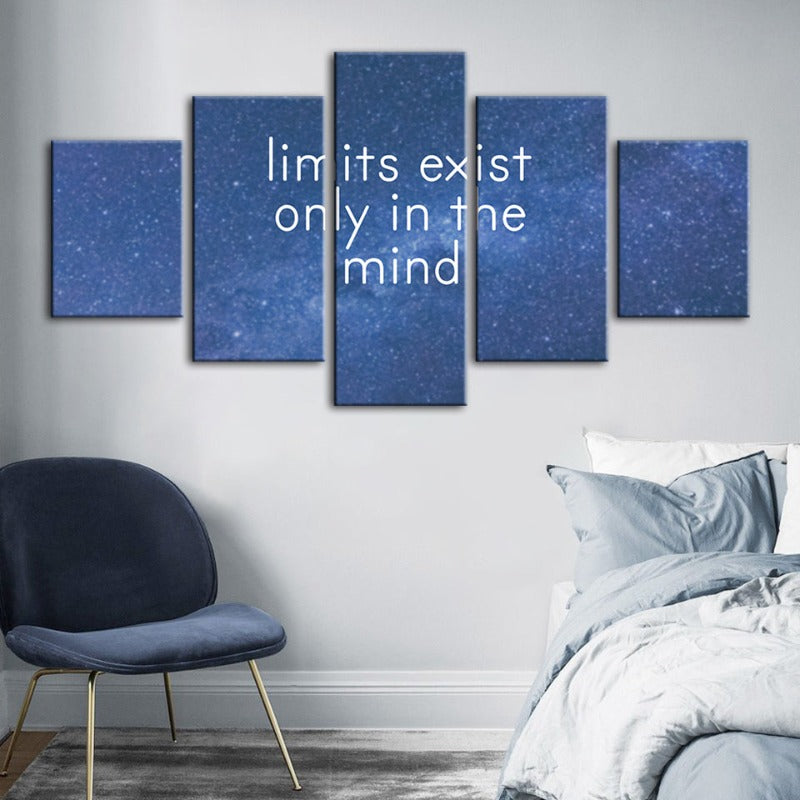 5-teilige Galaxy-Motivation - Leinwand Wand Kunst Malerei