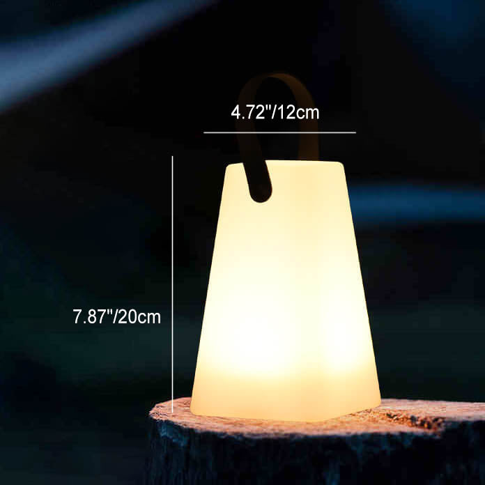 Moderne Einfachheit Kunststoff Runde Square Hand LED Tischlampe Für Outdoor Patio | Karnz