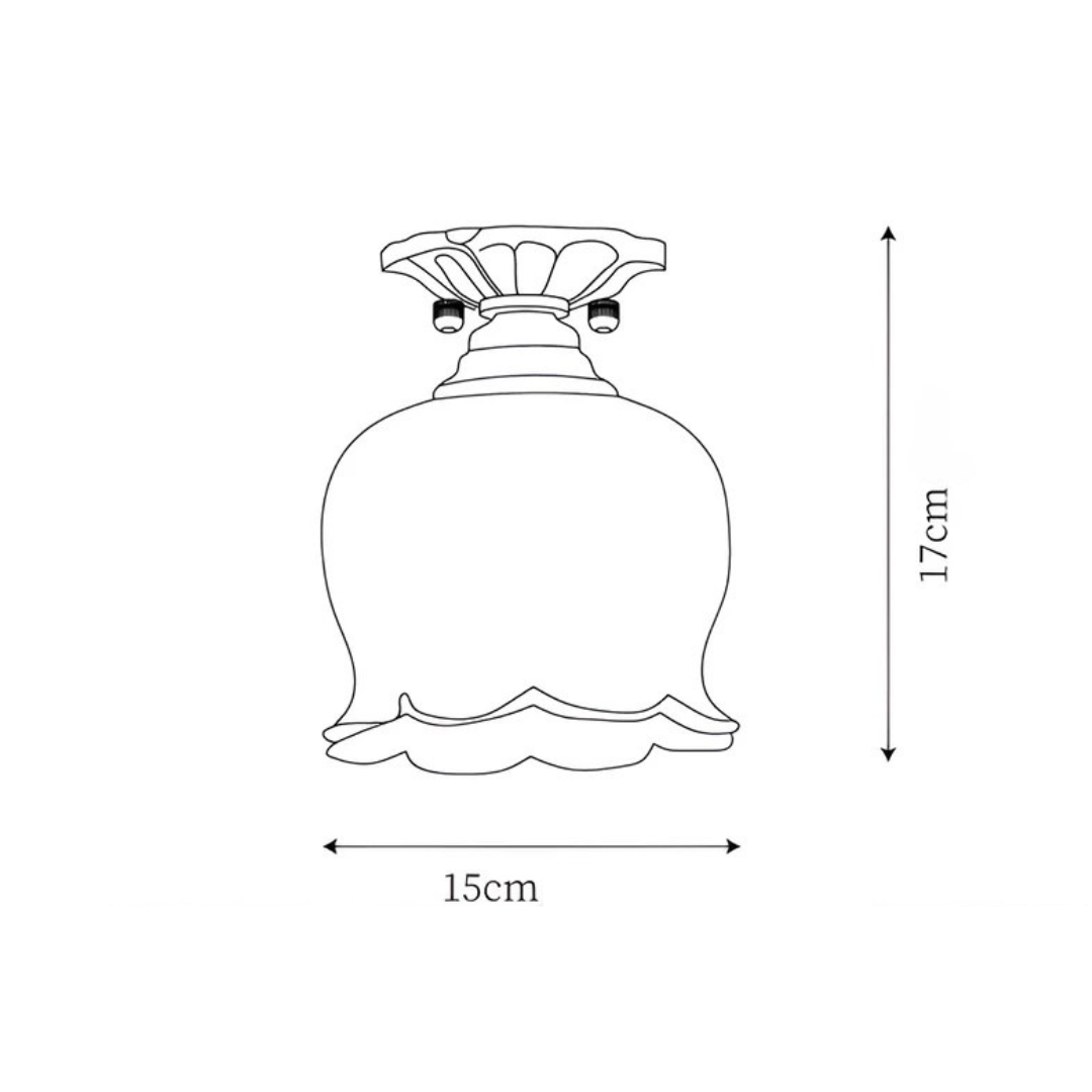 Karnz | Vintage Deckenlampe in Blumenform
