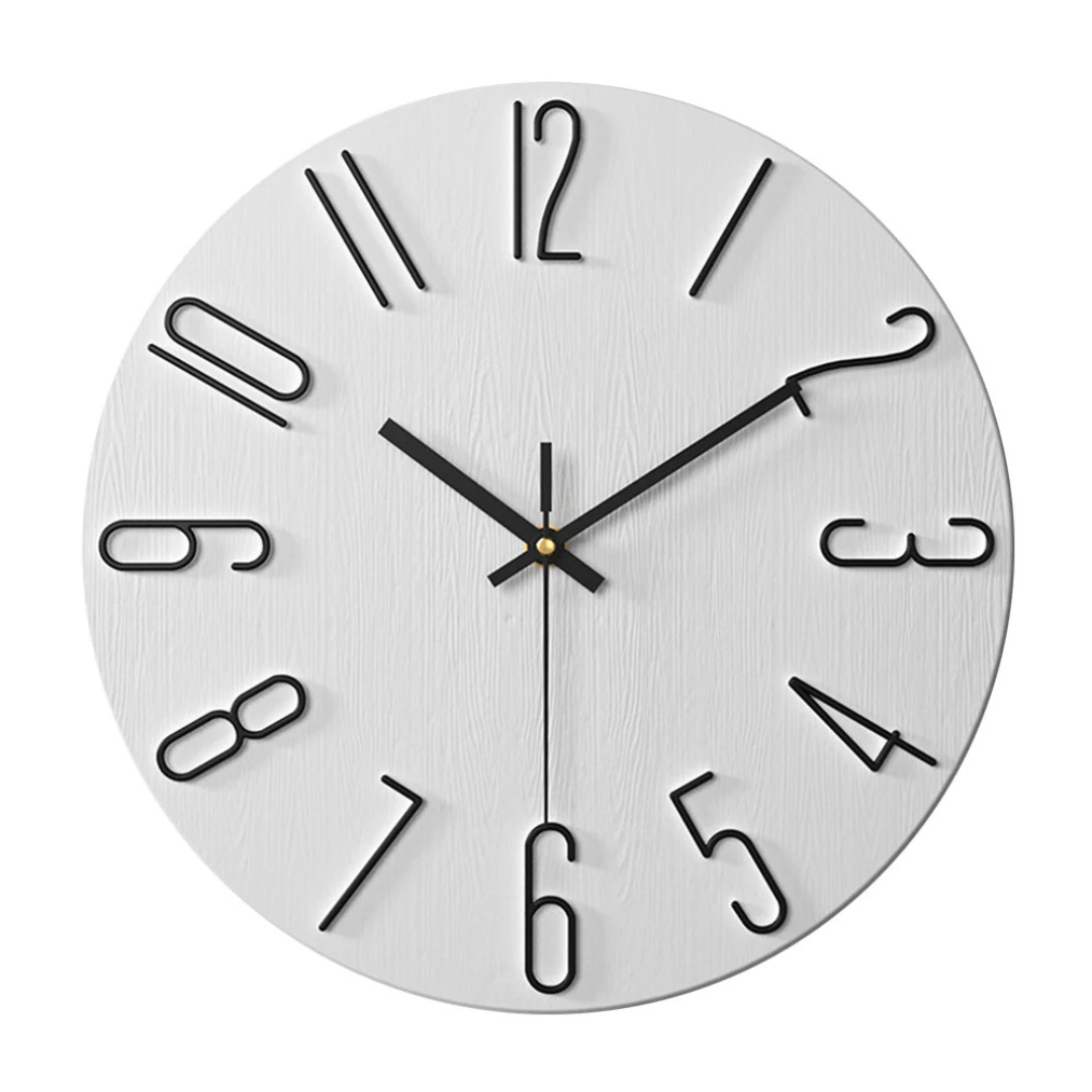 Designer-Wanduhr für das Wohnzimmer mit schlichter Form und Stil