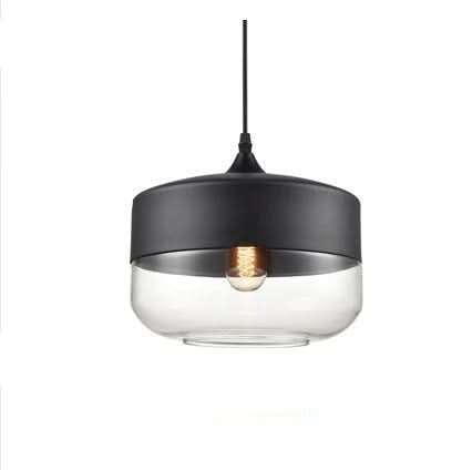 Handgeblasene Pendelleuchte aus Glas und Holz, verstellbar