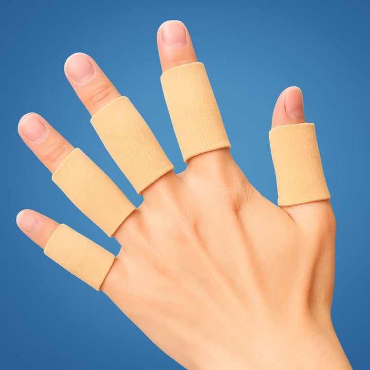FlexiGuard | Finger Schutzärmel – Verletzungsprävention – Atmungsaktive, enganliegende Passform – Hält Wunden und Verbände an Ort und Stelle – Sport- und Alltagskomfort Karnz