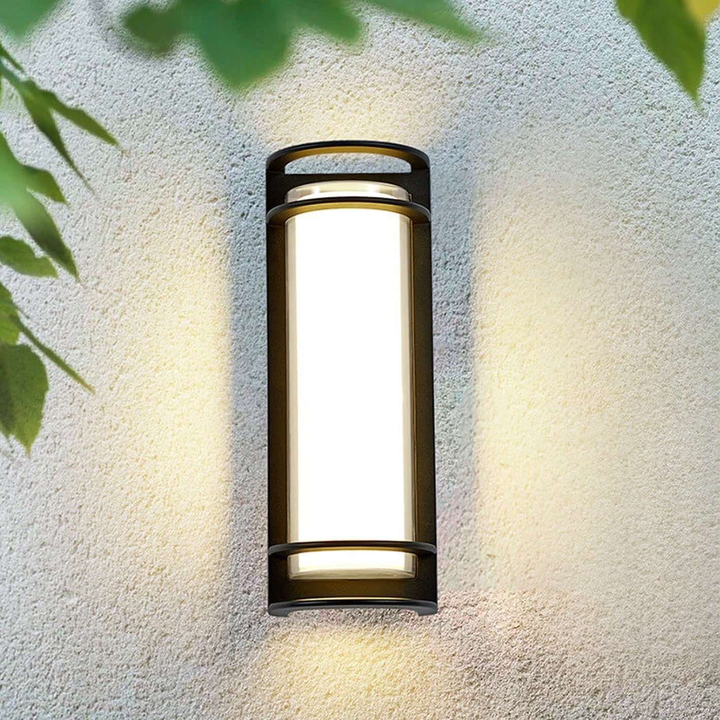 Moderne, wasserdichte LED-Gartenwandleuchte für Säulenmontage