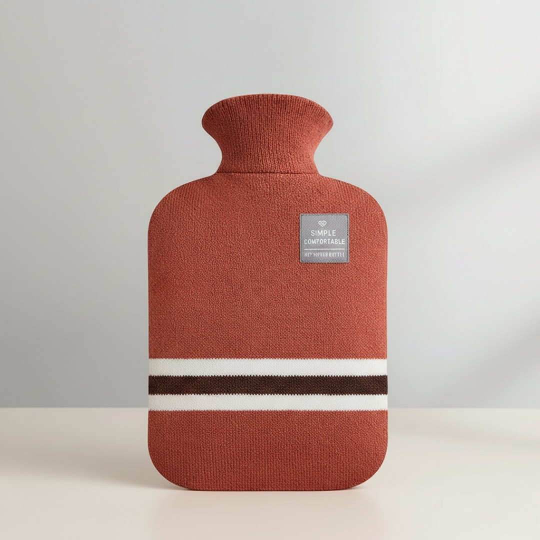 Wärmeflasche 2L mit Strickbezug | Karnz