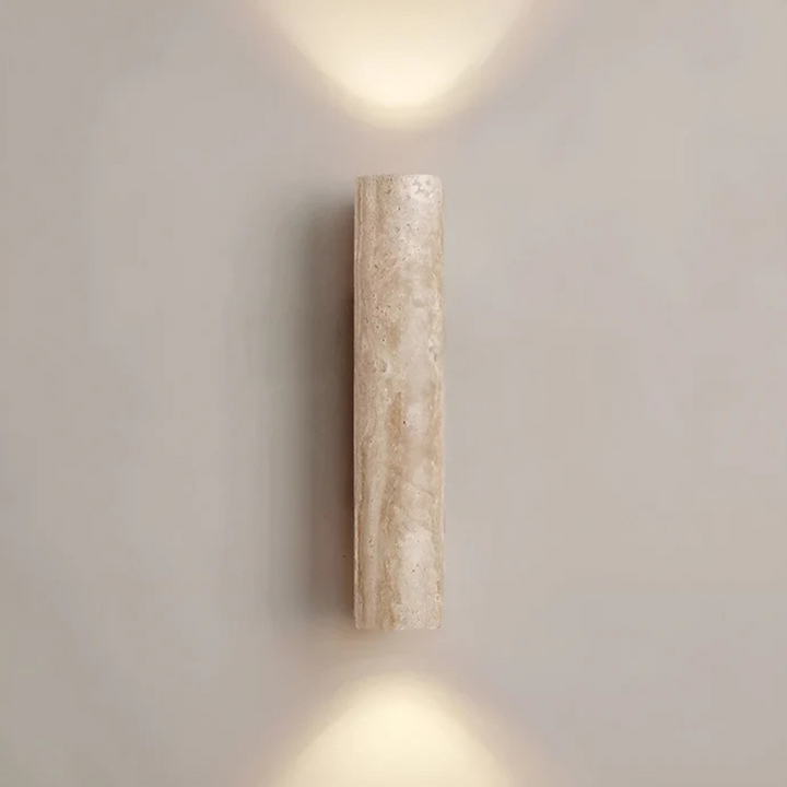Designer-LED-Wandleuchte mit Marmoroptik im Wabi-Sabi-Stil