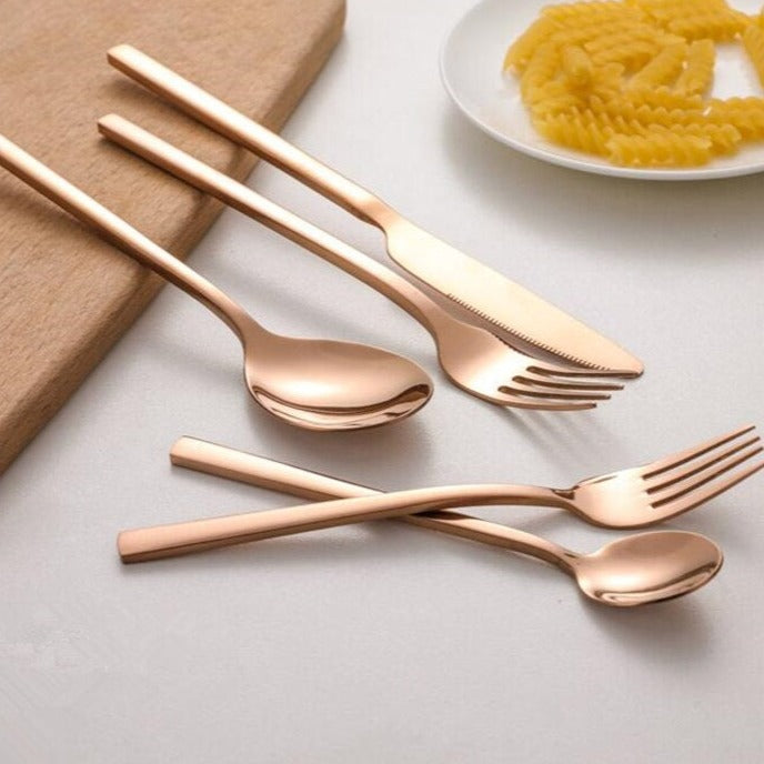Karnz | LumiDine 30-teiliges Premium Besteckset | Edelstahl | Modernes Design | Für 6 Personen | Langlebig & Spülmaschinenfest