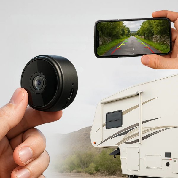 Drahtlose HD-Rückfahrkamera für Wohnmobile, Lastwagen und Anhänger mit Nachtsicht