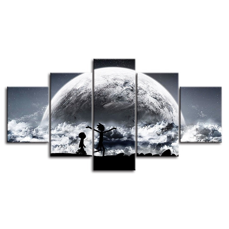 5 Stück Awesome Galaxy View - Leinwand Wandkunst Gemälde