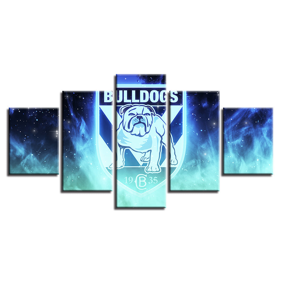 CB Bulldogs 5 Teile-Canvas Wandkunstmalerei