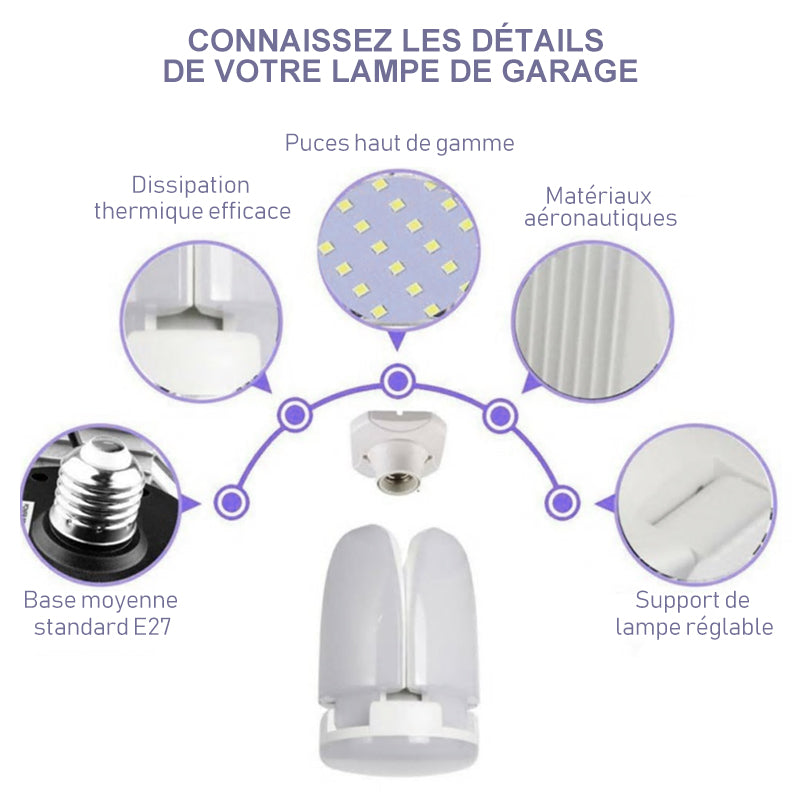 Faltbare verformbare universelle Garagenlampe | Karnz
