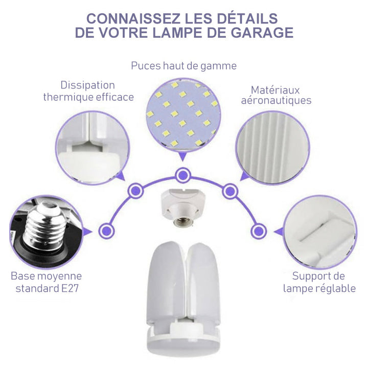 Faltbare verformbare universelle Garagenlampe | Karnz