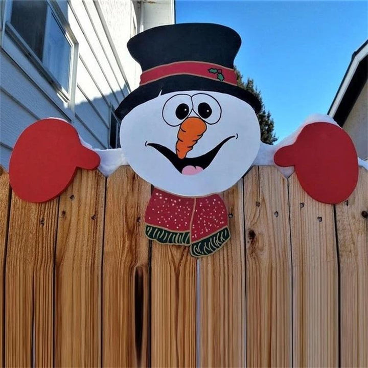 Weihnachtlich dekorierte Zaunverzierung | Karnz