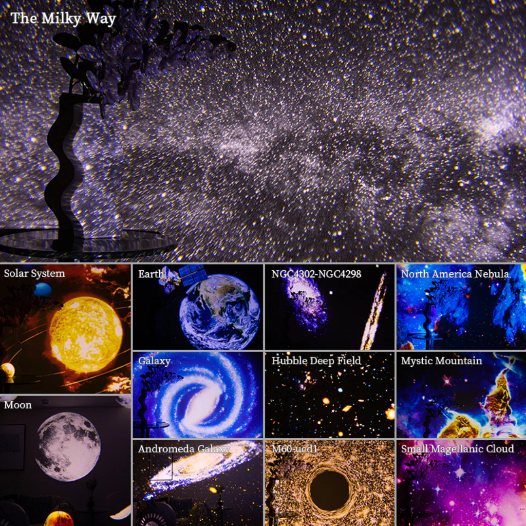 Planetarium-Galaxy-Projector - 360° Rotation for complete room illumination Karnz