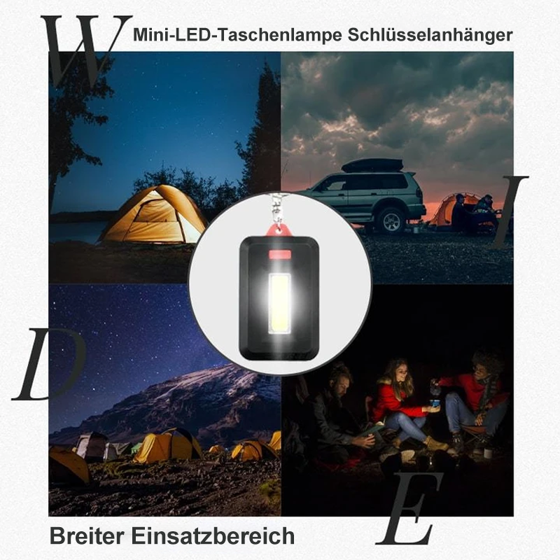 Mini-LED-Taschenlampe Schlüsselanhänger | Karnz