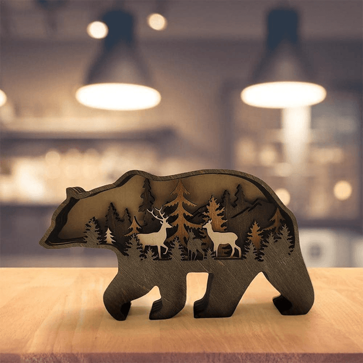 3D Kreatives Holz Tier Schnitzerei Handwerksgeschenk | Karnz