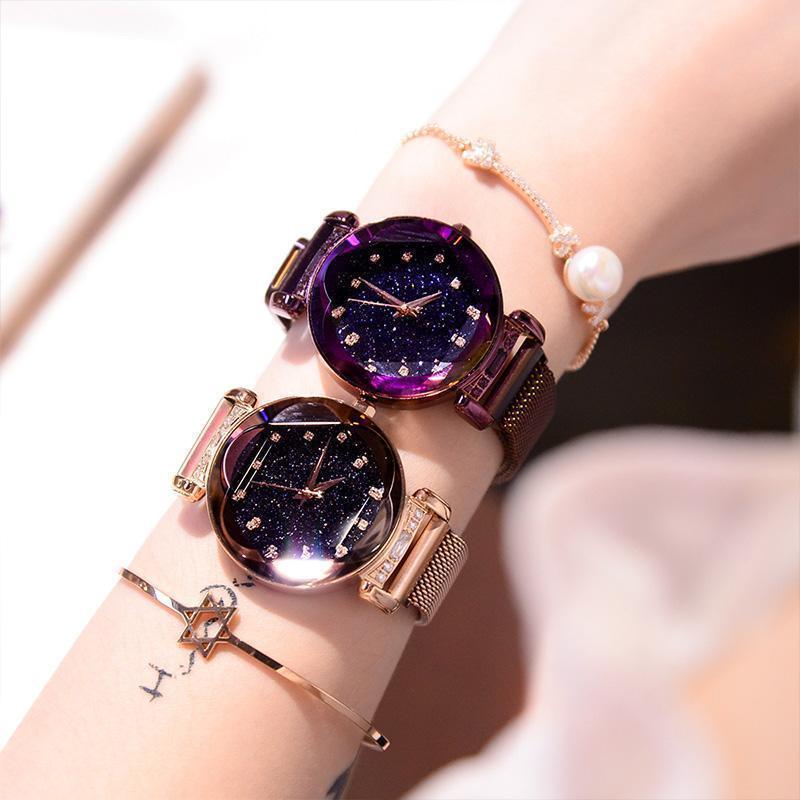 Wasserdichte Sternenhimmel Mädchen Armbanduhr | Karnz