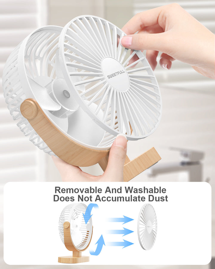 6,5 Zoll USB Kleiner Tischventilator für Zuhause Büro Auto Outdoor Reisen | Karnz