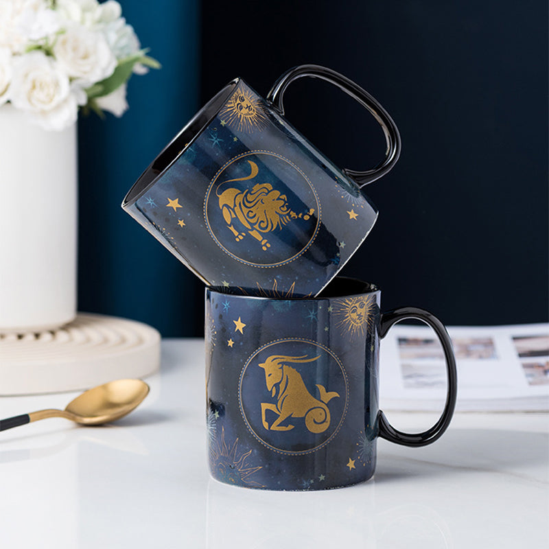 12 Konstellationen Tasse Kobalt Blau Keramik Kaffeetasse | Karnz