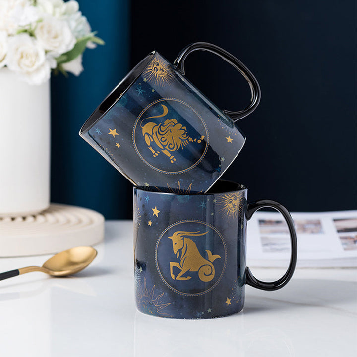 12 Konstellationen Tasse Kobalt Blau Keramik Kaffeetasse | Karnz