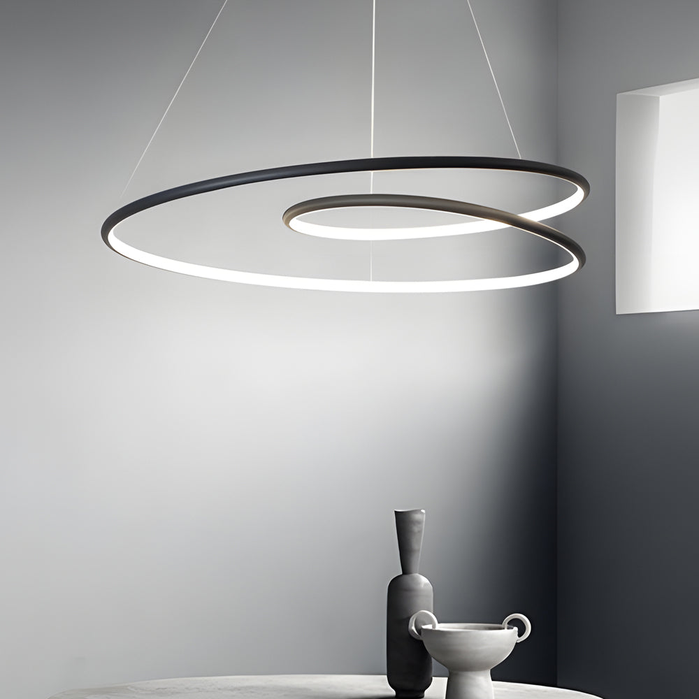 Moderne LED Dimmbar Pendelleuchte - Höhenverstellbare Deckenleuchte für Esszimmer & Wohnzimmer | Karnz