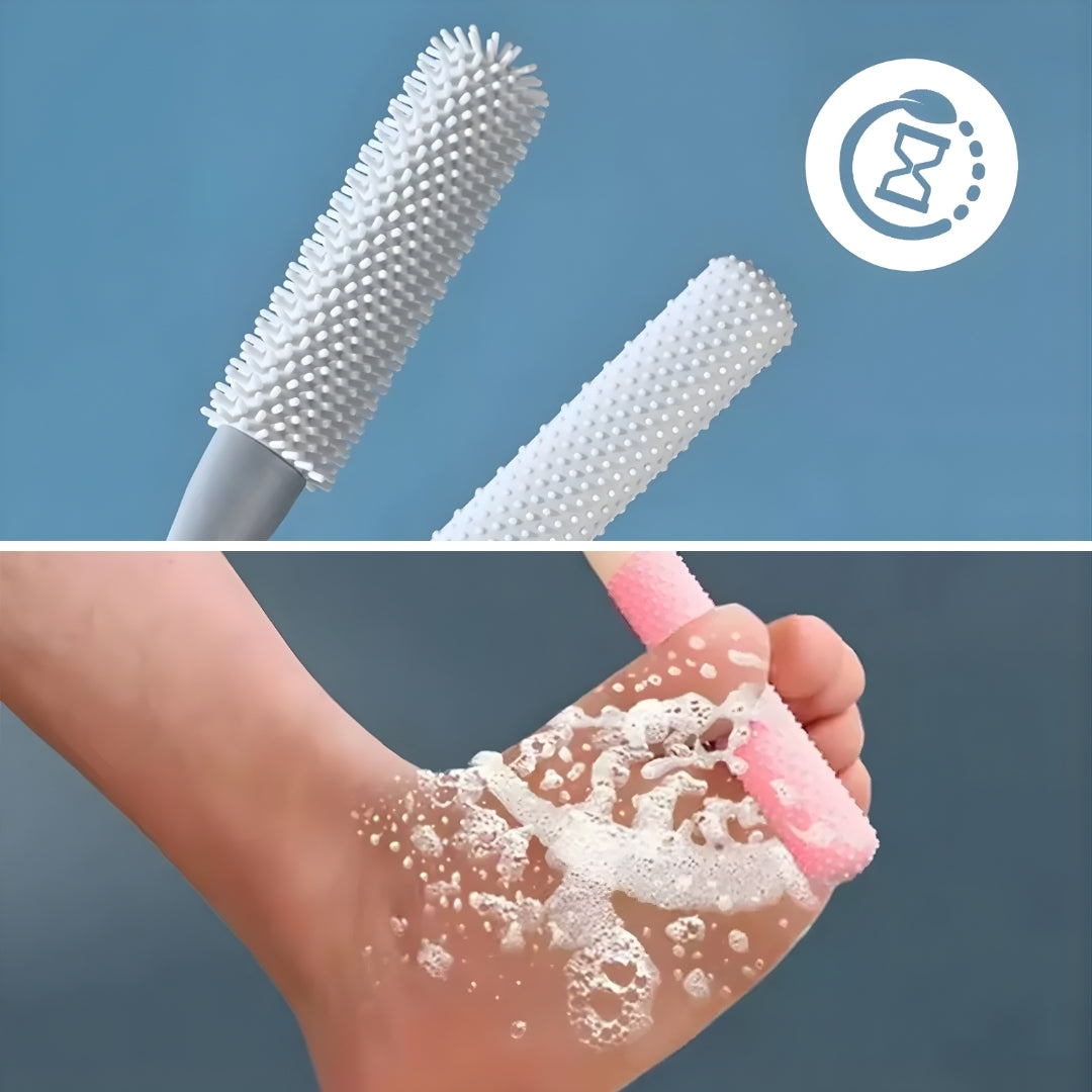 Tiefenreinigung von Schmutz und abgestorbener Haut – Weiche Silikonborsten – Sensible Füße und tägliche Hygiene Karnz