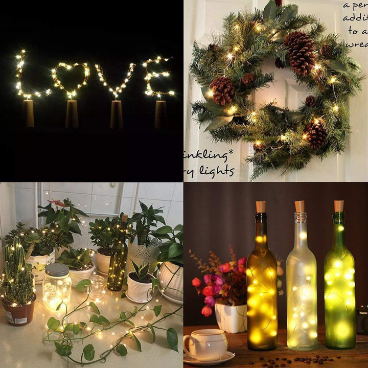 LED-Weinflaschenlichter Kork Nachtlicht DIY Decor Lift - Stück | Karnz