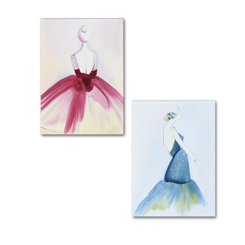 Aquarell-Wandbild „Schönes Kleid“ – Leinwandbild