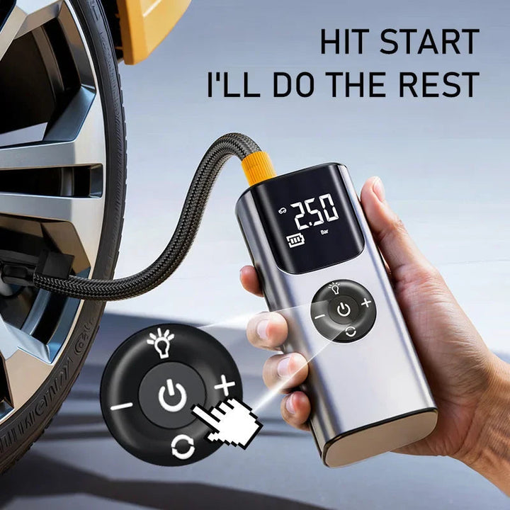 Karnz | Mini drahtloser automatischer Auto-Reifen-Luftkompressor-Pumpe