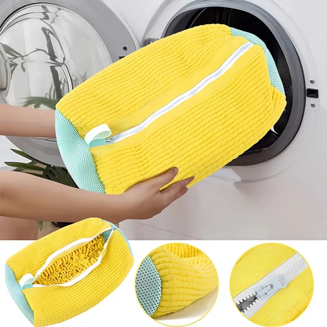 ShoeGuard | Schuh Waschmaschine Tasche – Schutzpolsterung – Mesh Gewebe – Pflegebehälter für Sneakers