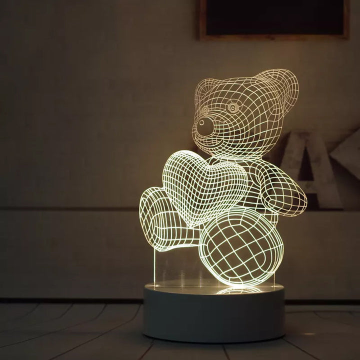 3D Liebe Bären Nachtlicht Karnz