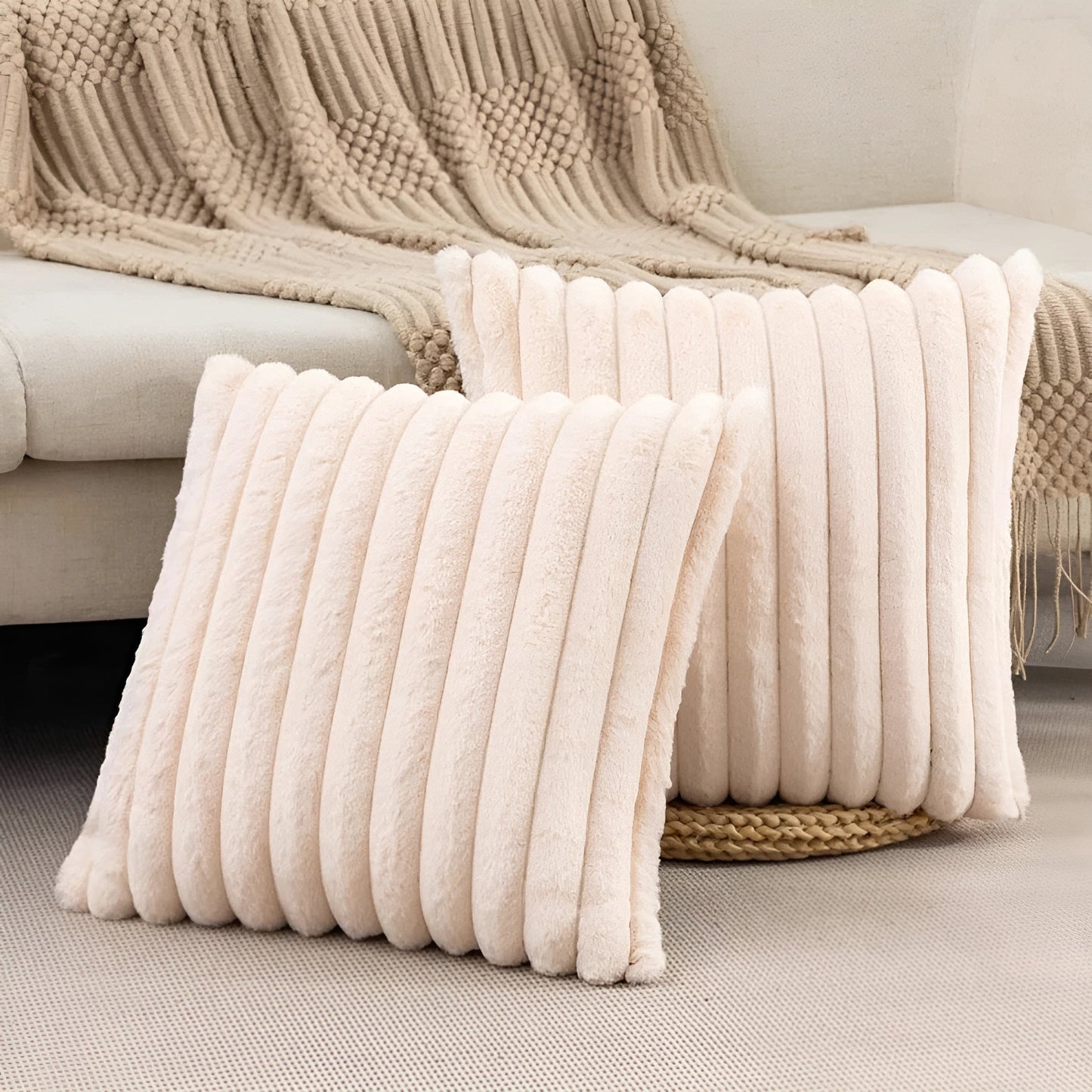 Weicher, dekorativer Kissenbezug – kuschelig und bequem | Ideal für Sofa und Bett