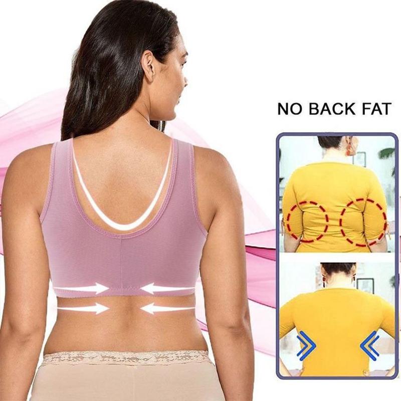 Plus-Size-BH mit Vorderverschluss, elastischem Bund und Push-up-Komfortfunktion