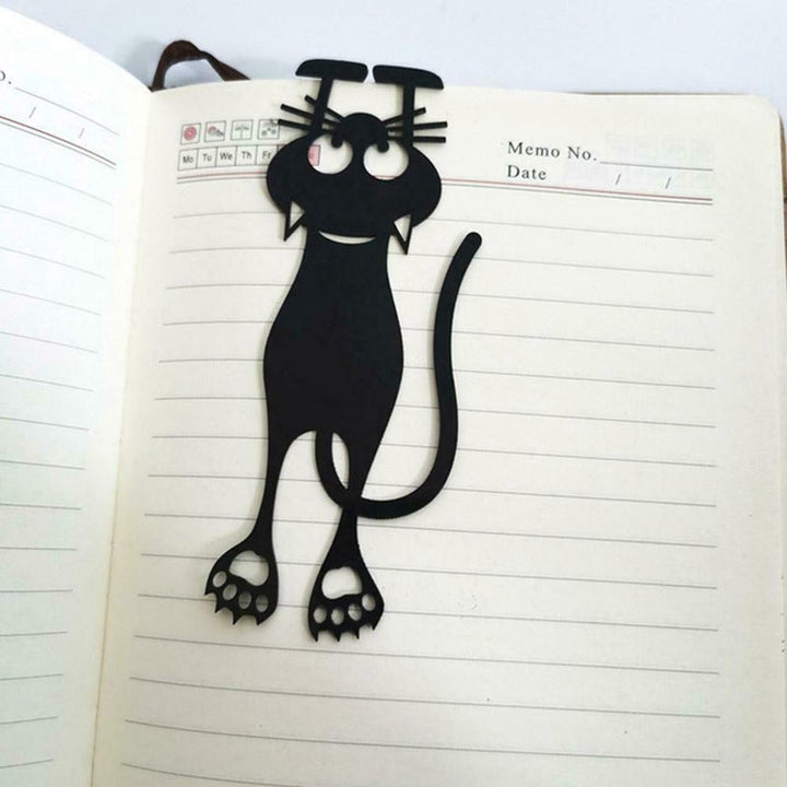 Ausschnitt Schwarze Katze Lesezeichen Karnz