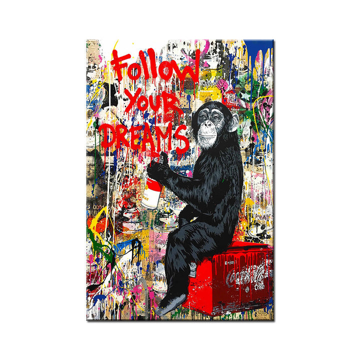 Folge Deinen Träumen - Leinwand Wandkunst Gemälde