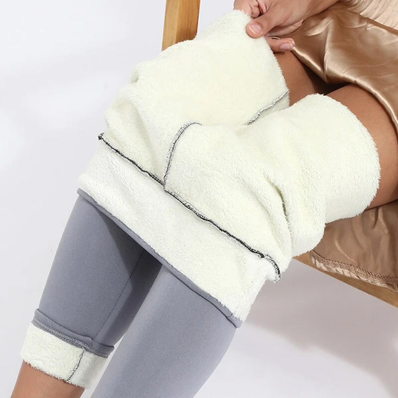 Winterleggings in Lammlederoptik